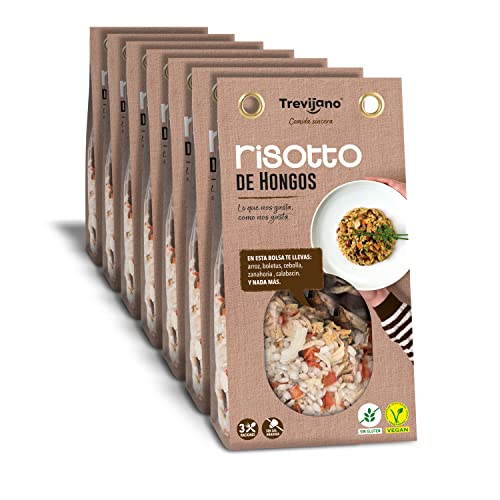 TREVIJANO - Risotto de Hongos: 7 bolsas de 280g cada una. Sin adi...