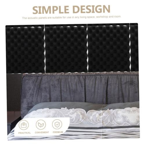 Toyvian Paneles Acústicos Absorbentes de Sonido 6pcs para Aislamiento Acústico con Autoadhesivo para Estudios y Talleres Material de Alta Densidad para Aislamiento Sonoro miniatura 3