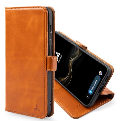 Étui en cuir pour Samsung Galaxy S26 avec emplacements cartes et support de visionnage horizontal