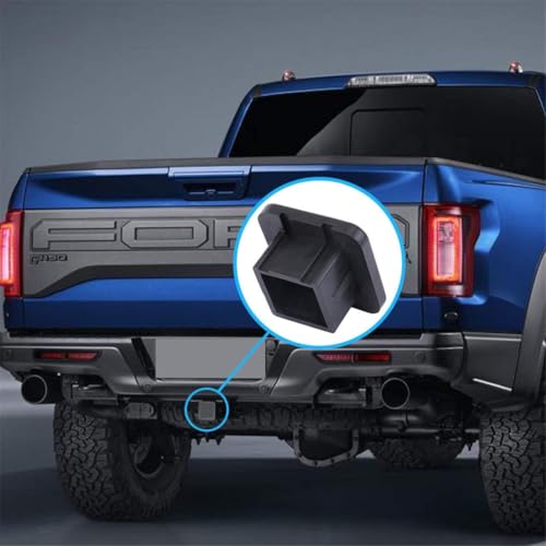 Trailer Hitch Cover, 2 Inch Tow Receiver Tube Plug Cap, Black Hitch Ball Insert Compatible for Toyota Mercedes Mopar Audi F150 Ford GMC Truck Chevy Jeep Lexus 4runner (2\"X2\" 1Pack, Black)