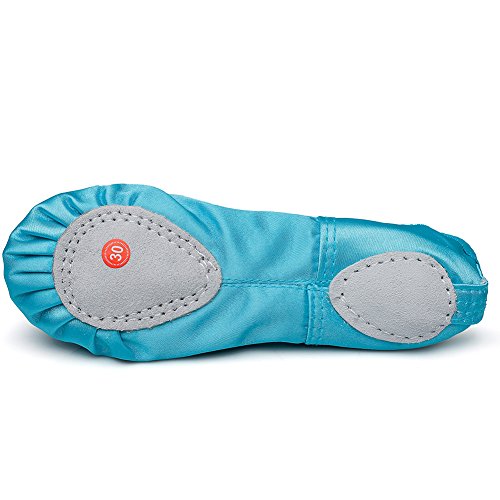 Msmax Girls Ballet Shoes Satin Performa Dance Slippers For Kids Blue 12 M Us Little Kid #TOP5