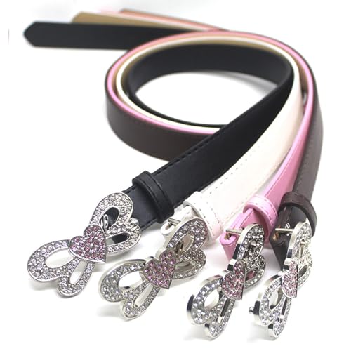 Shinning Rhinestone Waist Belts With Heart&Butterfly Buckle For Rock Fan Adjust Belt For Teens Female Jeans Skirt3