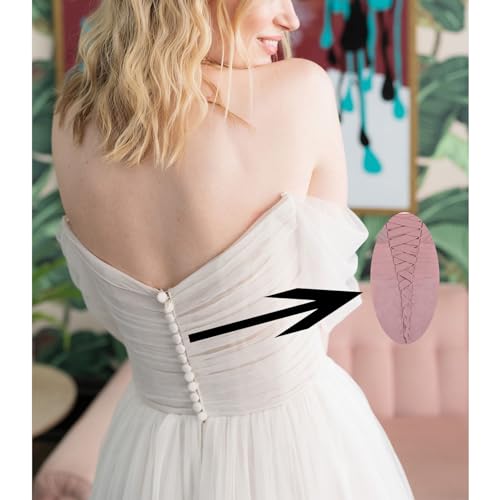 WIOJEIGO Women's Long A-Line Wedding Prom Dress for Bride 2023 Tulle Off Shoulder with Train Bridal Gowns4