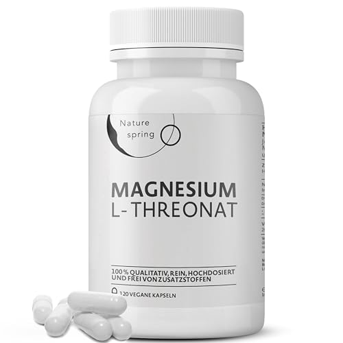 Magnesio L-Treonato Capsule – 120 Capsule – Forma Avanzata Di Magnesio – Alta Qualità – Uso Quotidiano – Analizzato In Germania