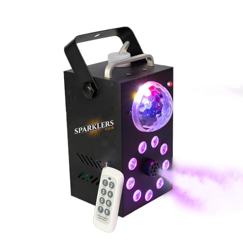 Máquina de humo de 700 W, efecto Astro y 9 LED, potencia de 700 vatios, muy buen caudal – Tiempo de calentamiento rápido – Depósito de 15 cm – Fácil de transportar, ideal para DJ (1 máquina)