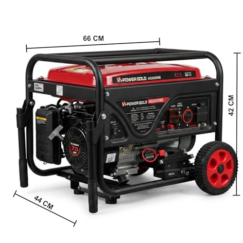 Image of VI POWER GOLD 3 KVA SELF START GENERATOR FOR HOME AND OUTDOOR USE | 3 KW OR 3000 WATT GENERATOR