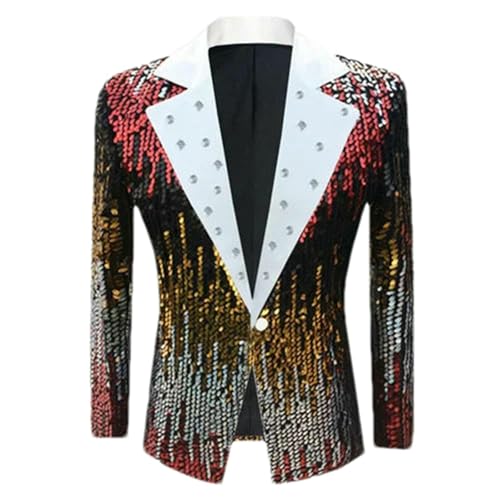 Veste paillettes coupe ajustée éclat lumineux de scène