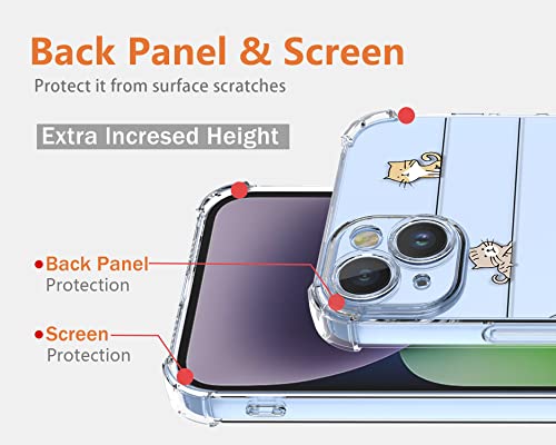 XINYEXIN Clear Case for Xiaomi Redmi Note 12 Pro Case Cute Cat Pattern Design Slim Shockproof Transparent Soft TPU Bumper Case Protective Cover - Image 4