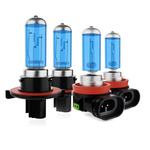 Image of HeadLight Bulbs Fit for 2009-2019 Ford Flex,9008 High Low Beam H11 Fog Lights Bulbs Combo,Halogen HeadLights,300% Brightness,Plug and Play,6000K White,4 Pcs