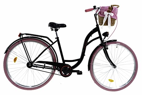 Gebraucht Fahrrad Damen Damenfahrrad Citybike 28 Zoll – Mit Schaltgetriebe & Korb, Beige, Von MADICKS Wanderrad Für Stadt