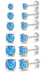 2mm-7mm Blue Fire Opal-Silver