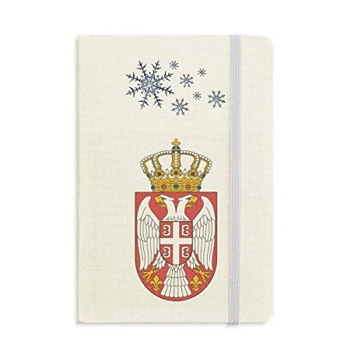 Bloc-notes épais symbole Serbie et flocons de neige cadeau original