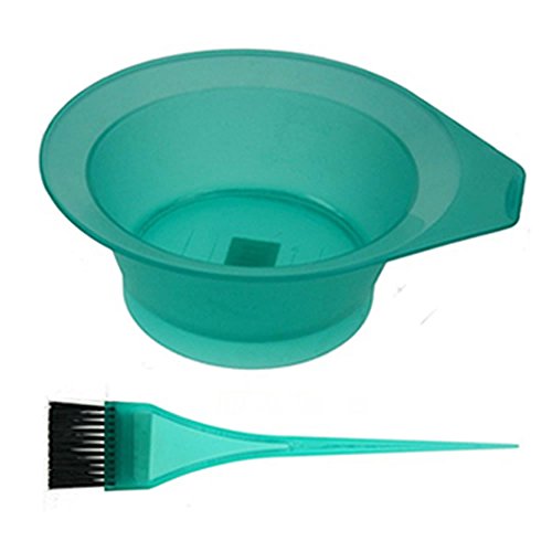 Professional Salon Hair Tinting Bowl & Brush - Frosted Green by Comby