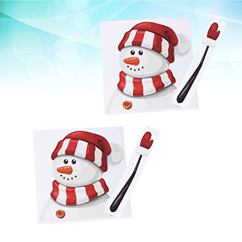 Toyvian 2Pcs Natal Santa Acenando Decalque Do Limpador de PÃ¡ra-Brisa 3D Cartoon Adesivo Limpador de