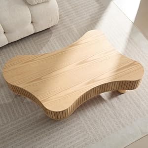 Cloud Coffee Table for Living Room Modern Coffee Table Wooden Coffee Table Mid-Century Irregular Indoor Tea Table with 4 Legs Easy Assembly Accent Furniture Minimalist Décor 42.52" Natural Cloud Coffee Table for Living Room Modern Coffee Table Wooden Coffee Table Mid Century Irregular Indoor Tea Table with 4 Legs Easy Assembly Accent Furniture Minimalist Decor 4252 Natural