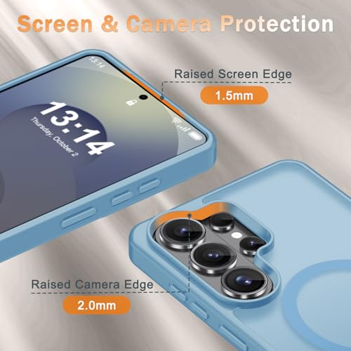 Image of YENAPOON for Samsung Galaxy S26 Ultra Case, Matte Magnetic Phone Cover, Lavender Purple