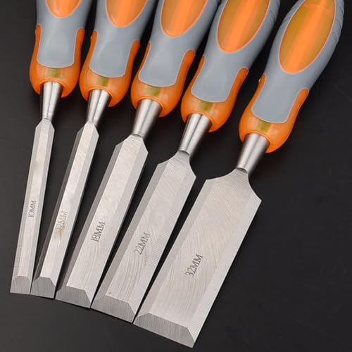 Lot de 4 gouges multifonctions à haute dureté pour découpe plane du bois