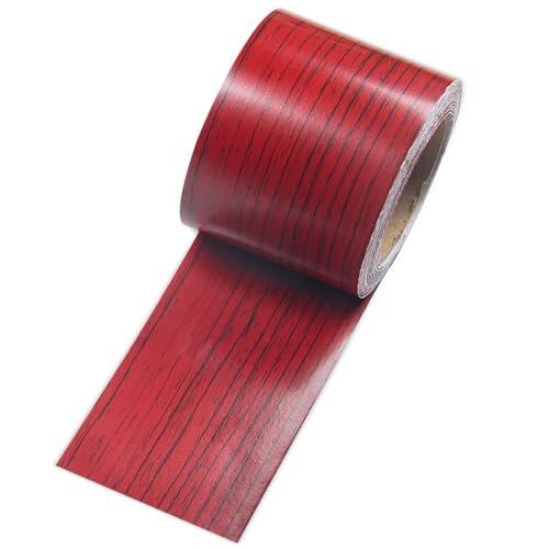 Image of Self-Adhesive Wood Repair Tape, 2 Inch X 32 Ft Red Wood Grain Tape for Furniture, Floors, Doors, Cabinets, Windows and Home Decoration 1 Roll
