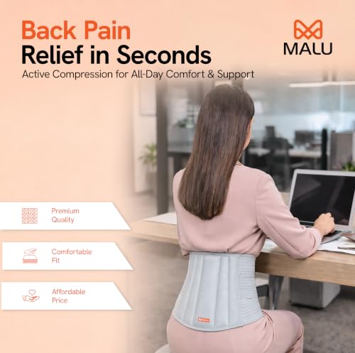 Image of Lumbo Sacral Belt for Back Pain, Slip Disc, Sciatica & Spondylosis Relief | Adjustable Compression Support Belt for Men & Women (XXL)