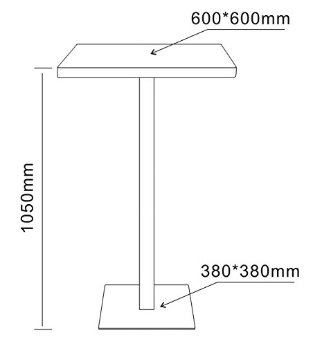 SixBros. Bartisch Stehtisch Bistrotisch Schwarz - 2