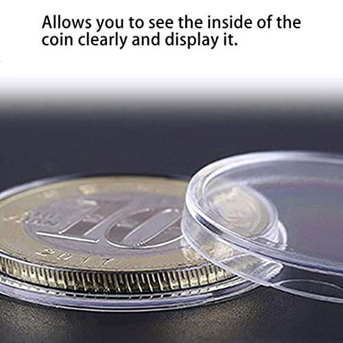 Estuche para cápsulas de monedas plástico 100 piezas 30mm miniatura 2