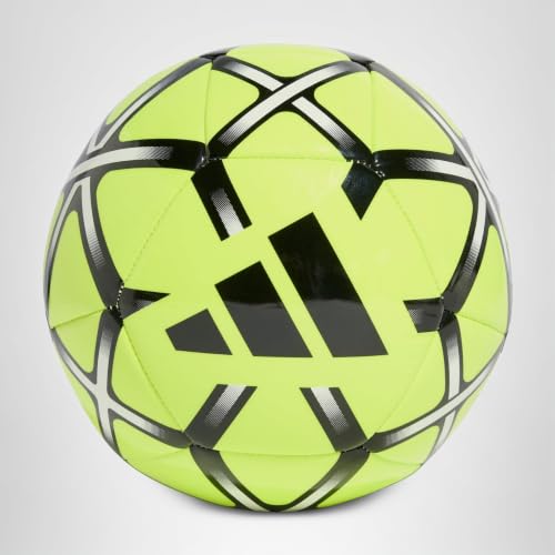 adidas Unisex Starlancer Club Ball Recreation Ball, Lucid Lemon/Black, 5