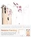 GVIEWIN Compatible for iPhone Xs/X Case, Clear Flower Pattern Design Soft & Flexible TPU Ultra-Thin Shockproof Transparent Floral Cover, Cases iPhone X/iPhone 10 (Peach Blossom/Pink)