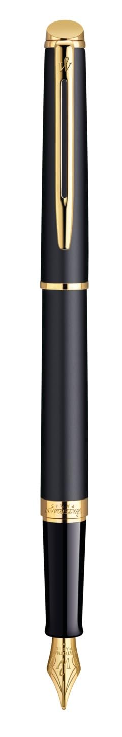 Waterman Hémisphère Ensemble stylo plume et stylo à bille avec gravure, kit d'écriture de luxe, personnalisable, cadeau d'anniversaire, d'anniversaire et de Noël, noir mat G.T