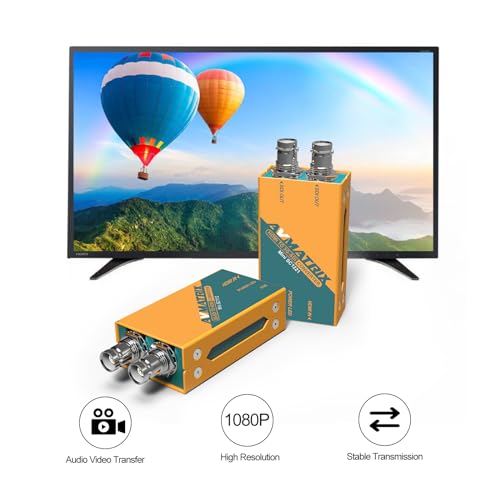 Image of AVMATRIX MINI SC1221 HDMI to SDI mini Video Converter, SDI /HDMI Converter Pocket Size & Easy Mount, USB-C Power Solution