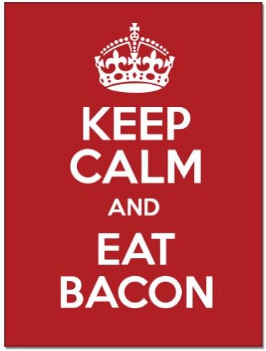 Keep Calm and Eat Bacon KCCO Carry On Car Sticker Decal Phone Small 3"