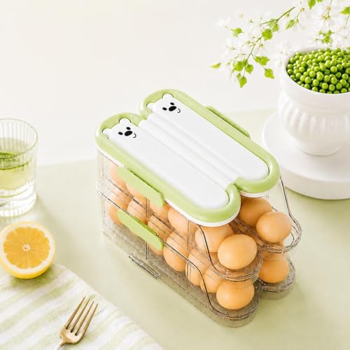 Dispensador de huevos automático con 2 niveles y tapa protectora 8