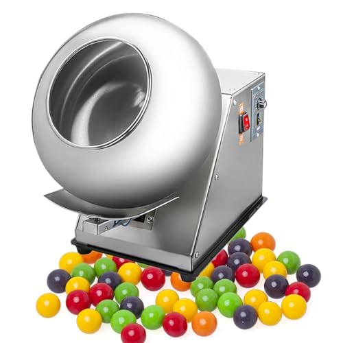 Lakenbroade Small Commercial Sugar Coating Machine, Mini Chocolate Panning Machine, Automatic Tablet Coating Machine, Coater Sugar Ball Coating Drying Machine,220V
