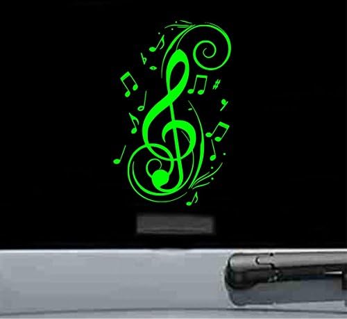 Amazon.com: JS Artworks Treble Clef Music Notes Vinyl Decal Sticker ...