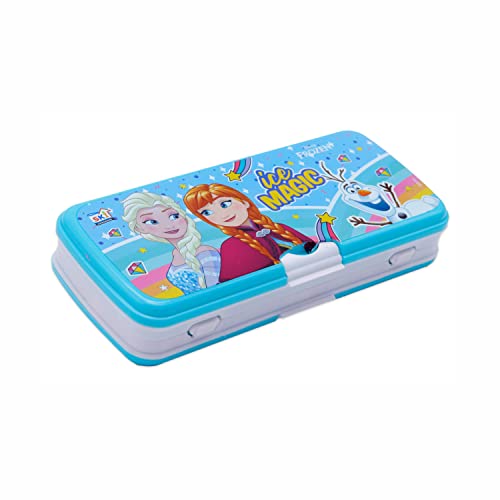 Image of SKi HomewareXylo Pencil Box with White Board and Marker (Frozen Ice Magic) with Free Stationery, Ideal for Party Favours and Gifting for School Going Kids