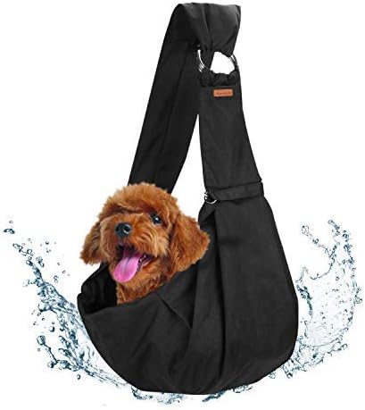Small Dog Sling Carrier, Hands free Waterproof Lightweight Shoulder Carriers Bag with Pocket Adjustable Lengthened Strap Storage Bag for…