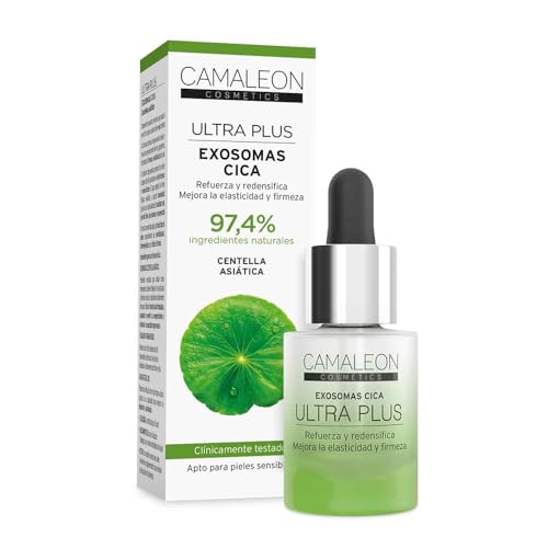 Camaleon Cosmetics - Serum de Exosomas de Centella asiática - Tratamiento reparador intensivo que refuerza y redensifia la piel - 97,4% Ingredientes naturales