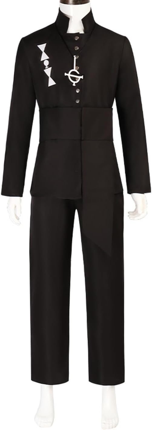 Adult Nameless Guitarist Cosplay Black Suit Ghost Band Halloween Carnival Outfits Uniform Jacket Pants Full Set