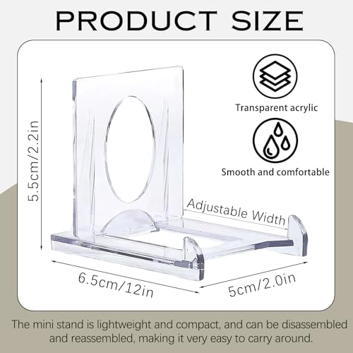 HZHSSG 12 Stück Mini Kartenständer Display Ständer – Verstellbarer Acryl Display Ständer für Trading Cards, Graded Cards, PSA Karten, Baseballkarten und Sammelkarten