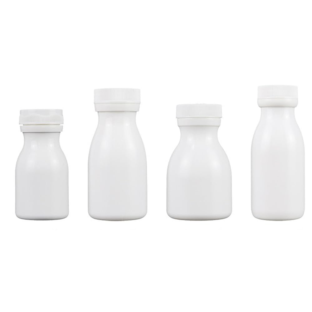 100 Stück 60-150ML Weiß Kunststoff Reagenz Medizin Kleine Plastikflaschen Pille Feste Pulver Fläschchen Leere Dichtung Container Flüssigkeits Behälter (100ML)