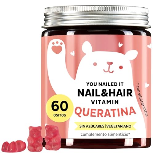 Bears with Benefits - Ositos de goma con queratina - para un cabello sano - Uñas con vitamina C, E...