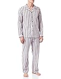 Schiesser Herren Pyjama Lang' Pyjamaset, Blau (Hellblau I), 54