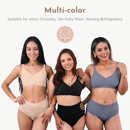 Image of Nursing Bras for Breastfeeding, Seamless Ultra Comfort Maternity Bra, Natural Shape Pregnancy Bras for Women