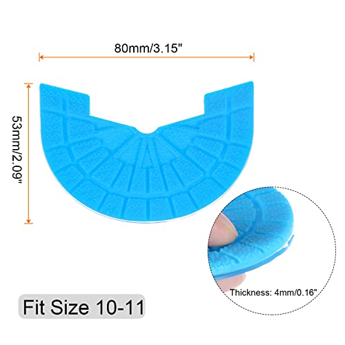 Image of HARFINGTON 1pair Shoe Sole Protector for Sneakers Size 10-11 Non Slip Pad Heel Plates Repair for Men and Women, Light Blue