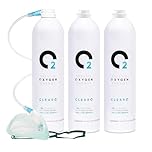 ClearO2 15L Oxygen Can with Mask and Tube | Pure Breathing Oxygen in a Lightweight Aluminium Canister | Made in Britain (Mixed, 15 l (Pack of 1 Full Kit + 2 Replacement Cans)