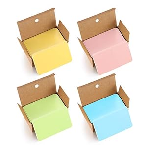400 Pcs Colored Blank Kraft Paper Cards, Craft Card Paper, Multicolor Business Message Flash Cards Blank for Learning, Study, DIY, Memory(Pink/Green/Yellow/Blue)