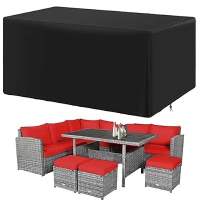 HNLYM Patio Furniture Covers Heavy Duty 66x30x30inch/LxWxH Outdoor Furniture Cover Rectangular Waterproof Sectional Set Outdoor Dining Table and Chairs General Purpose Furniture Cover Size