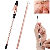 2 Utensili Aiuto Chiusura Braccialetto – Clip e Gancio per Collane e Orologi, Metallo Rosa Dorato