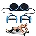 Darhoo Ab Roller Wheel - Ab Wheel Exercise Fitness Equipment - New Upgrade 5-in-1 Multi-Functional Core Ab Workout Abdominal Wheel Machine - Ab Roller Home Gym Equipment for Both Men & Women - Blue