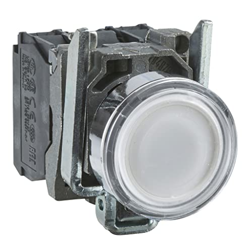 PULS LUM LED 120VCA double contact 1NA+1NC à signalisation blanche