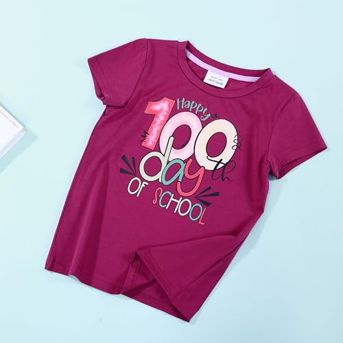 Image of 100 Days of School Shirt Girls and Kids Unicorn Heart Shirt